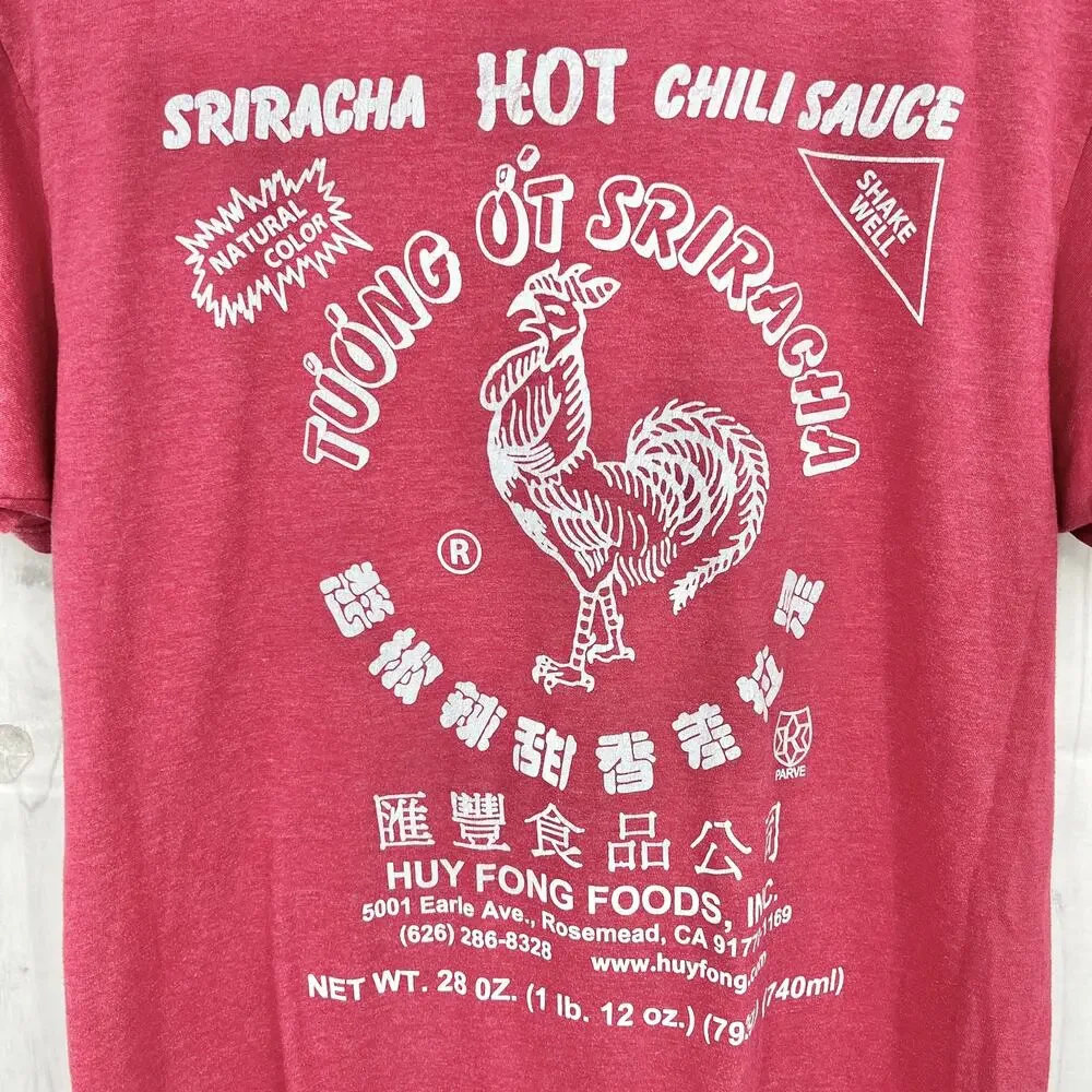 Ripple Junction MEDIUM Sriracha Hot Sauce Tee Shirt T-Shirt Red Short Sleeve - Picture 4 of 8